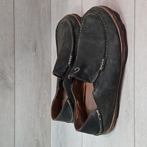 Olukai Mens Moloa Leather Loafer Slip on shoes sz 10 - Picture 2 of 12